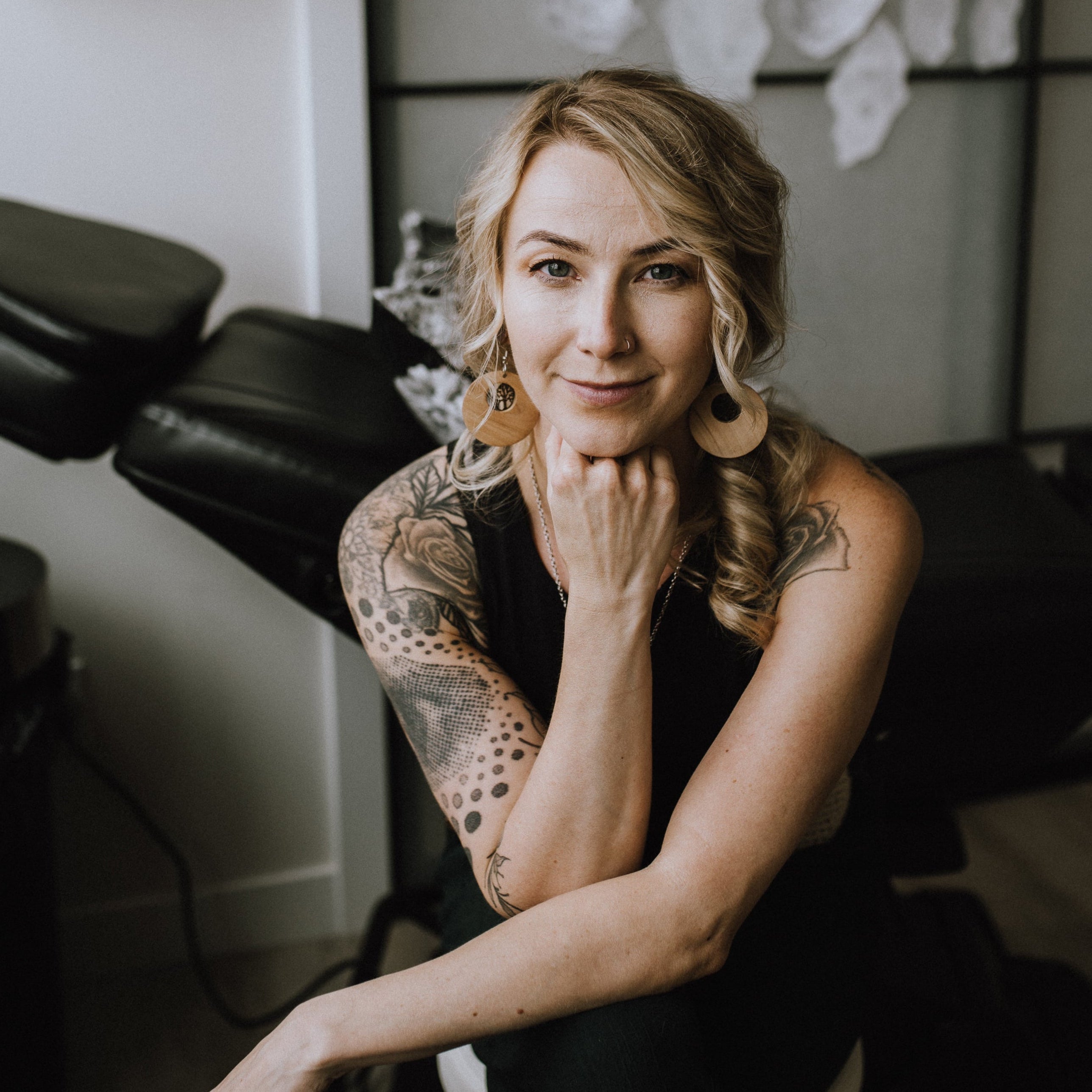 Channy, tattoo artist at Sundog Studios in Airdrie Alberta
