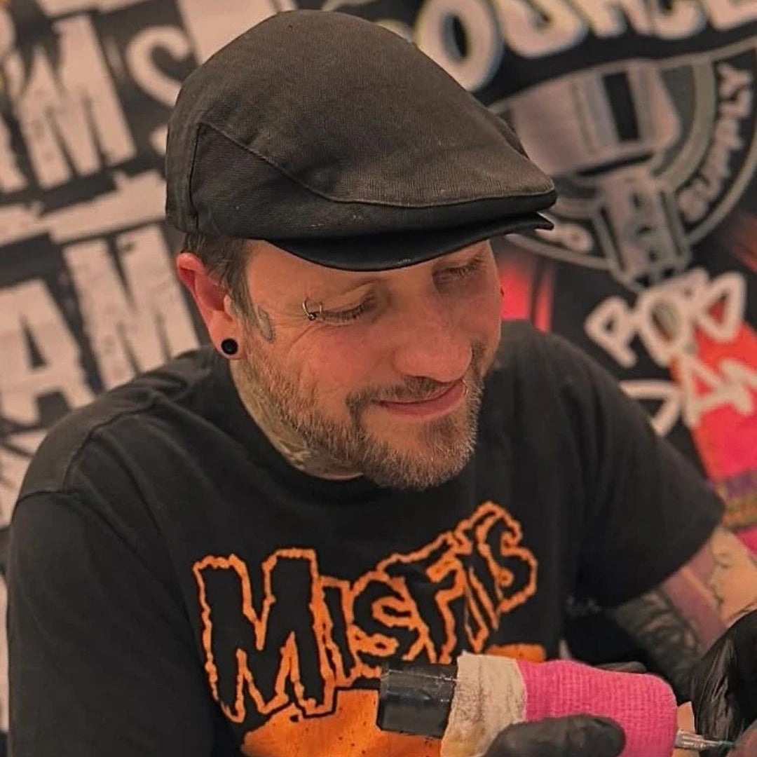 Tattoo artist Rob working at Sundog Studios in Airdrie Alberta